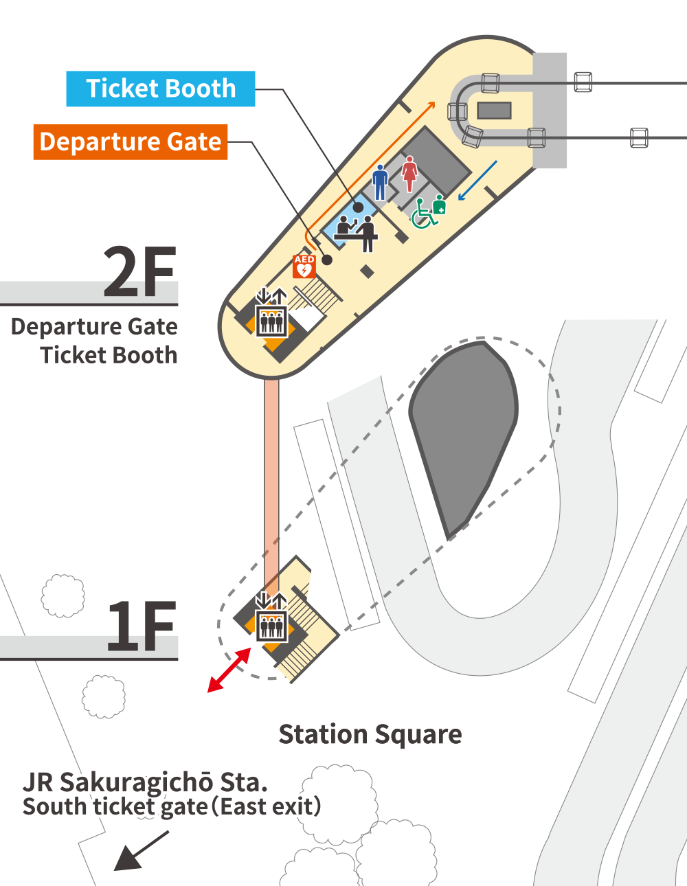 Sakuragi-cho Station floormap